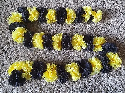 BLACK & YELLOW Dashboard Garland VW Camper Van T2 T25 T4 T5 Beetle  Lei Garland • £17.99