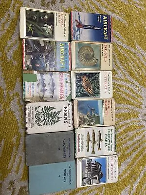 The Observer's Books 12  Aircraft Fossils  Automobiles  Butterflies Fishes  Fern • £75