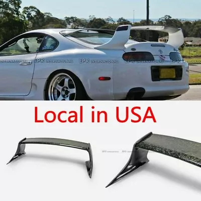 For Supra MK4 A80 Forged Carbon Look+FRP Unpainted Rear Trunk Spoiler Diffusers • $553.50