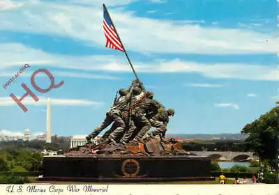 Picture Postcard~ Arlington U.S. Marine Corps War Memorial • £2.19