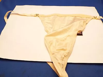 Victoria Secret Beige V-String Panties Size L/G • $9.99