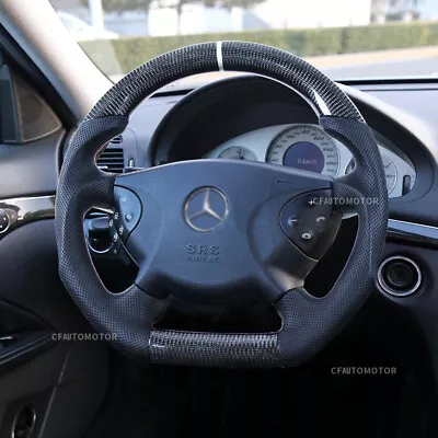 For Mercedes-Benz E55 E320 G Carbon Fiber Perforated Leather Steering Wheel • $699