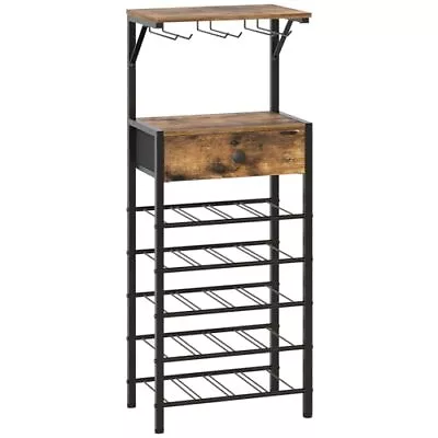 YATINEY Wine Rack Freestanding Floor 20-Bottle Bar Cabinet 5-Tier Wine Storag... • $78.69