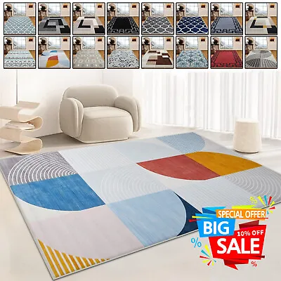 Extra Large Luxury Non Slip Rugs Printed Geometric Long Runners Carpets Door Mat • £28.99