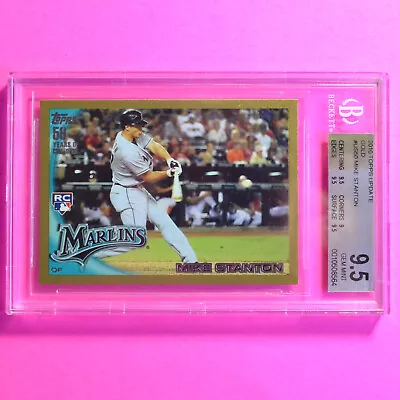 2010 Topps Update Gold  #US50 Mike Stanton RC Rookie #d/2010 BGS 9.5 Gem Mint • $199.99