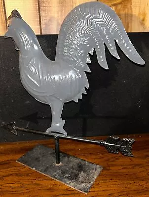 Vintage Metal Rooster Chicken Weather Vane Rustic Decor Country Farm Gift HL • $65