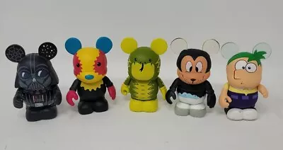 Disney Vinylmation Lot 5 Mixed Ferb Darth Vader Star Wars Artist Collection See! • $35