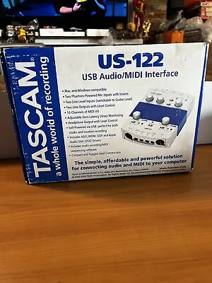 Tascam US-122 USB Audio MIDI Interface W/ Cubase LE Software In Original Box H2 • $49.99