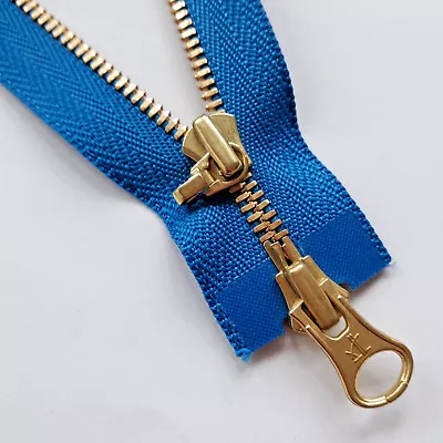 Zip Sky Blue Divisible 2-Wege Metal Excella Size 3 YKK Zipper Cipzár • $23.55