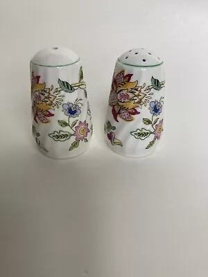 Haddon Hall Minton Porcelain Salt And Pepper Set • £19.99