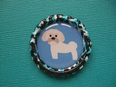 £2.59 • Buy Handmade Shih Tzu Magnet Bottle Cap Dog Puppy Cute Fridge Blue Black White