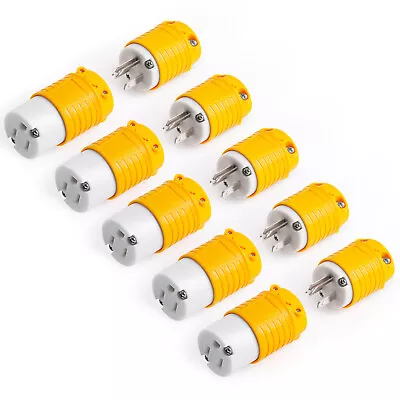 MICTUNING Extension Cord 5pcs 15A Male & Female Replacement Electrical End Plugs • $27.05