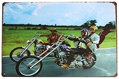 Easy Rider (1969) Ride Free Motorcycle Metal Tin Sign Vintage Poster Garage Wall • $13.66