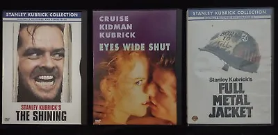 Three Film Kubrick DVD Lot - The Shining - Full Metal Jacket - Eyes Wide Shut • $9.99