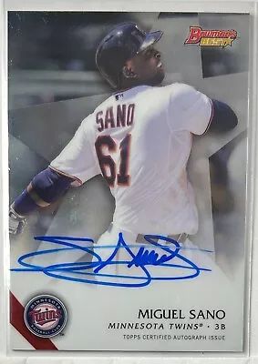 2015 Bowman's Best #B15-MS Miguel Sano Best Of 2015 Auto Minnesota Twins • $5.99