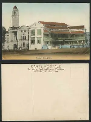 £14.99 • Buy Singapore, CRICKET CLUB Clock Tower Old Hand Tinted Colour Postcard Malaya Sport
