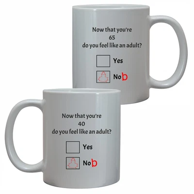 £10.95 • Buy Mens Adult Birthday Gift Him Now That You're.. Mug Nob Rude Knob Any Age Present