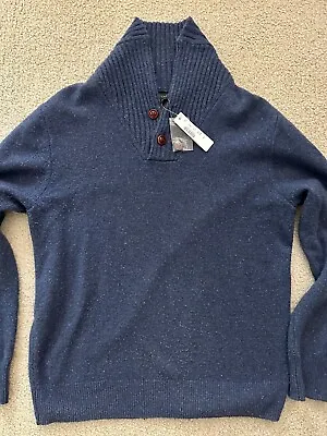 Men's J. Crew Rugged Merino Wool Shawl Collar Cardigan Sweater M Medium • $29