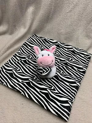 Little Miracle Zebra Comforter Blankie Blanket Soft Huggy Toy • £9.95