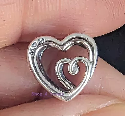 New 100% PANDORA 790800C00 Sterling Silver Mom Entwined Infinite Hearts Charm • $29.75