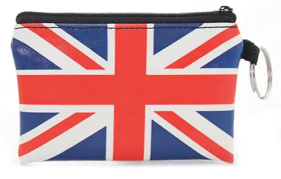 British Union Jack Flag UK Travel Keyring Small Card Coin Zipped Purse • £5.99