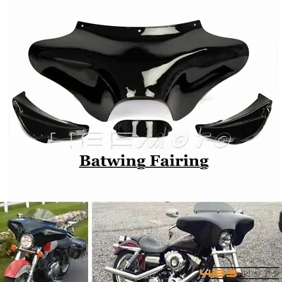 Vivid Black Front Batwing Outer Fairing For Harley Touring Road King FLHR 94-12 • $286.62