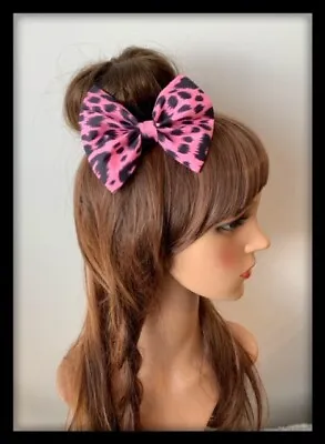 £2.99 • Buy Animal Print Hair Bow Hairband Headband Tie Band Leopard Elastic Band