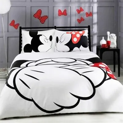 4pc. DISNEY'S MICKEY & MINNIE WHITE TWIN FULL QUEEN COMFORTER SET • $192.95