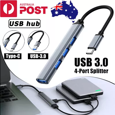 $8.95 • Buy USB 3.0 Hub 4-Port USB-C Type-C Splitter Expander OTG Adapter For Laptop Macbook