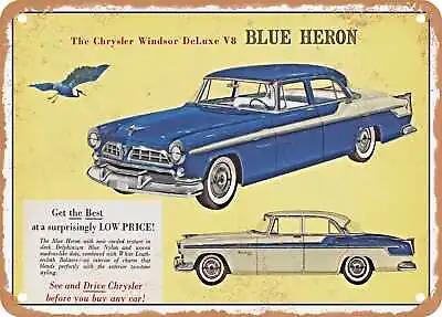 METAL SIGN - 1955 Chrysler Blue Heron Vintage Ad • $18.66