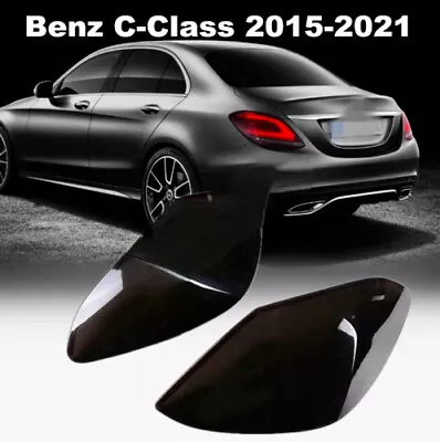 Smoked Tail Light Covers Rear Light Guards Exterior For Benz C-Class 2015-2021 • $139.99