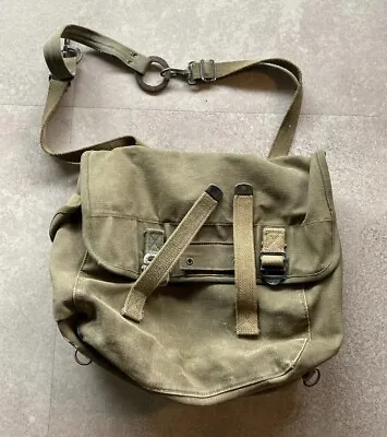 WW2 US M1936 Musette Bag OD Canvas Field Pack Shoulder Strap Drab Green FASTSHIP • $149.99