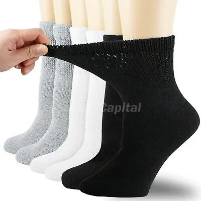 For Womens Mens Non Binding Top Circulatory Diabetic Cotton Low Cut Ankle Socks • $6.99
