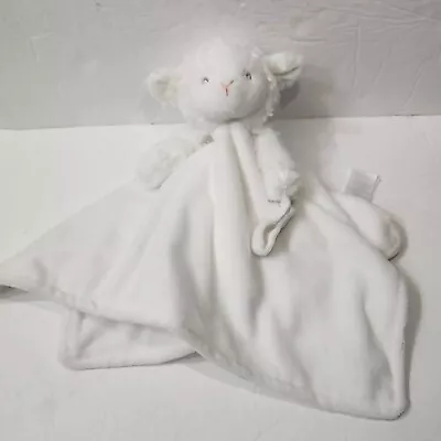 Carters White Lamb Sheep Lovey Security Blanket With Pacifier Holder 14  • $13.99