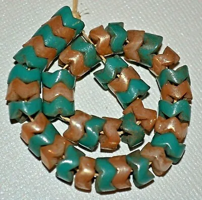 Antique Czech Glass Interlocking European Snake Vertebrae Beads African Trade • $13.20