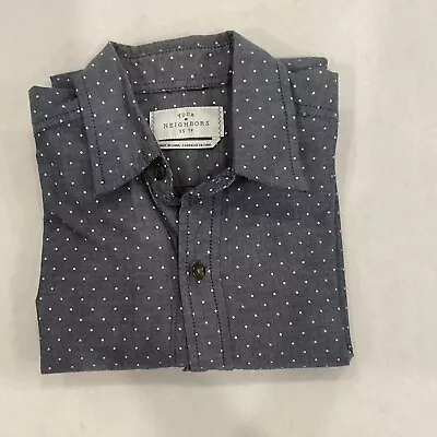 Mens Polka Dot Button Down Shirt Dress • $15.99