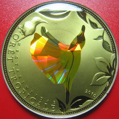 2010 TOGO 100 FRANCS TROPICAL YELLOW BIRD HOLOGRAM PRISM PROOF-LIKE (no Silver) • $29.99