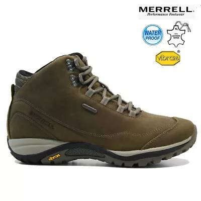 Ladies Merrell Leather Hiking Boots Waterproof Ankle Walking Trail Trainers Size • £69.95