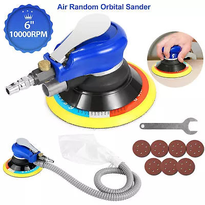 6'' Air Body Random Orbital Palm Sander DA Buffing Sanding W/ Auto 7 Discs 150mm • $35.88