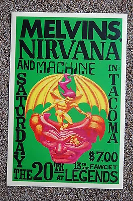 $4 • Buy Nirvana & The Melvins Concert Poster 1992 Tacoma--
