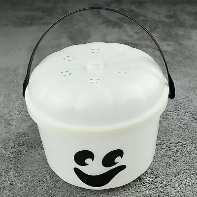 Vtg McDonalds Halloween Bucket 1986 Glow In The Dark Ghost Happy Meal Pail W/Lid • $22.49