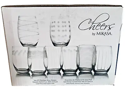 Mikasa Cheers Stemless Wine Glass 17-Ounce Set Of 8 • $85