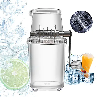Manual Ice Crusher Shaver Portable Shaved Ice Machine Hand Snow Cone Maker Party • $24