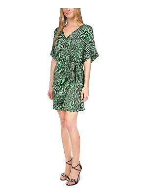 MICHAEL MICHAEL KORS Womens Green Tie Hook & Eye Front Closure Short Dress M • $33.99