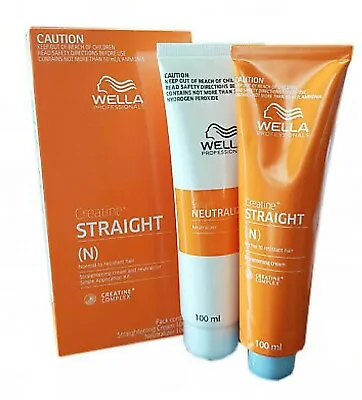 Wella Permanent StraightSmooth & Shiny Hair Straightening Cream - 100ml + 100ml • $23.76