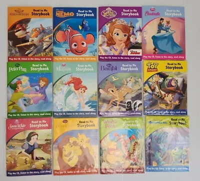 Disney Little Library 12 Book And Cd Set Missing Cars & Frozen • $19.95