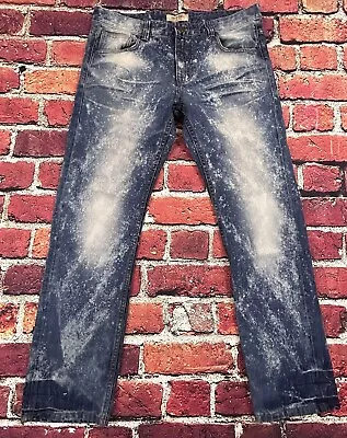 Decibel Mens Jeans Distressed Bleached White Galaxy 34x32 (31) • $22.99