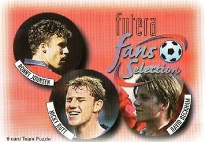 £1.25 • Buy Manchester  United 1997 Fans Selection Base / Basic / Embossed Cards By Futera 