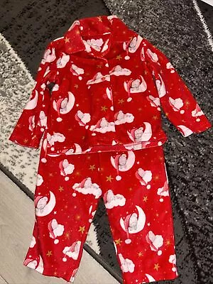 Baby Girls Tiny Tatty Teddy Pyjamas Aged 9-12 Months • £3.10