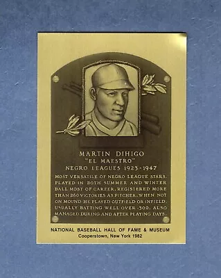 MARTIN DiHIGO Negro League | Official Hall Of Fame METALLIC Plaque-card C-DING • $3.50